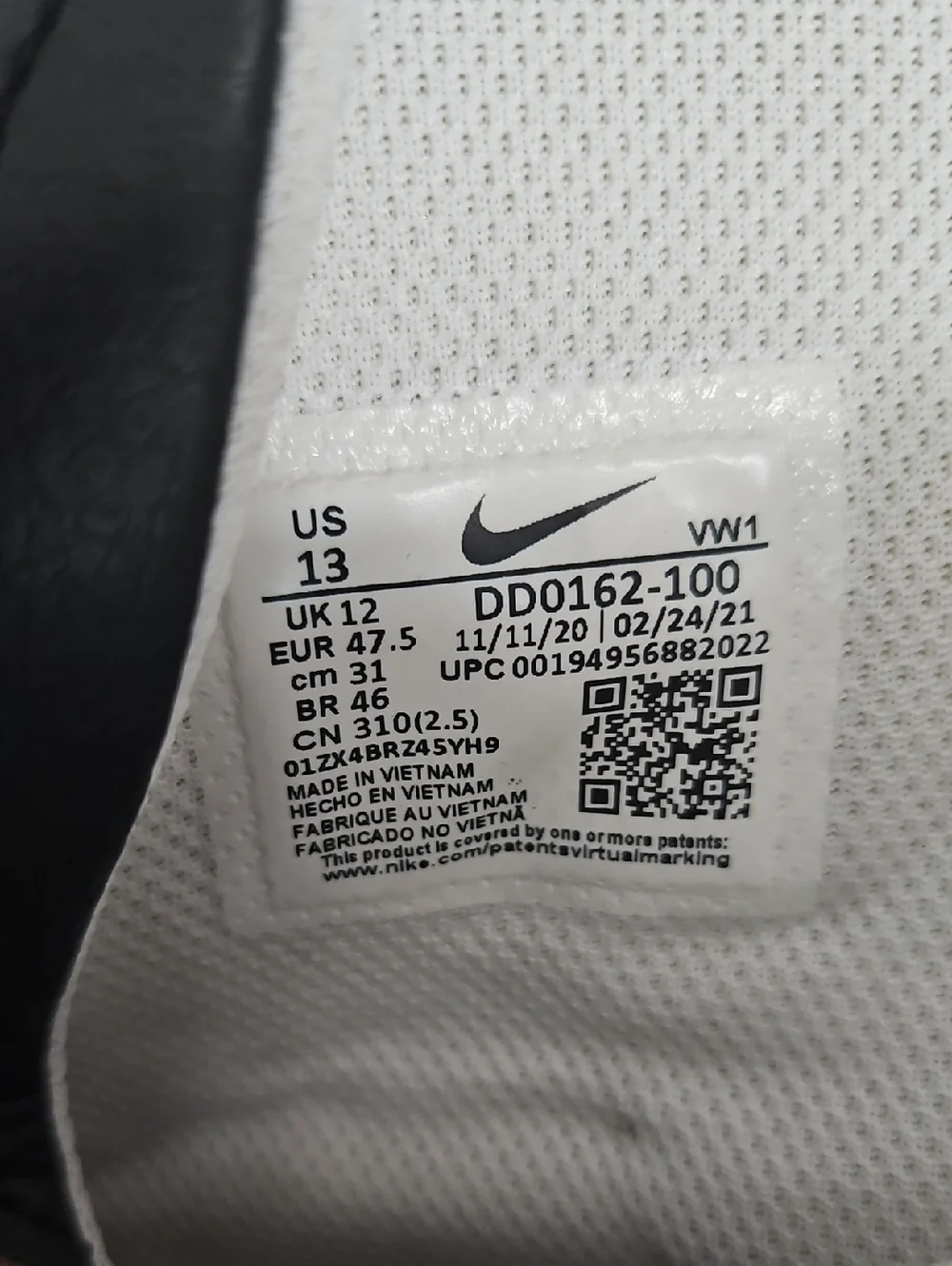 Women’s Nike Court Legacy Mid Canvas Sneakers White Black Size 13 Used Pre-loved - Picture 10 of 17